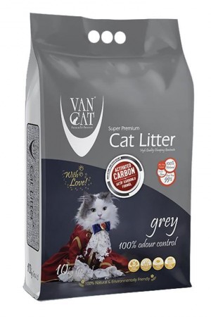 VanCat Aktif Karbonlu Topaklaşan İnce Taneli Kedi Kumu 10 Lt