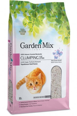 Gardenmix Bebek Pudralı Bentonit Kalın Taneli Kedi Kumu 10 Lt