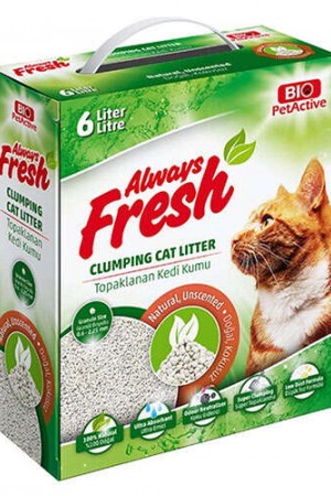 Bio Pet Active Natural Doğal Kokusuz Topaklanan Kedi Kumu 6 Lt