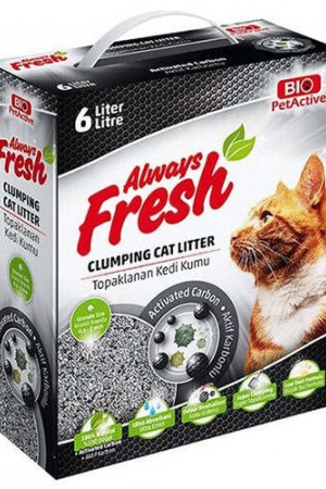 Bio Pet Active Always Fresh Active Carbon Topaklanan Kedi Kumu 6 Lt