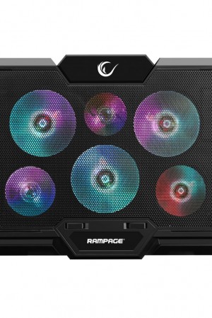Rampage AD-RC10 X-GUST 6 Fanlı Rainbow Işıklandırmalı Stand Notebook Soğutucu